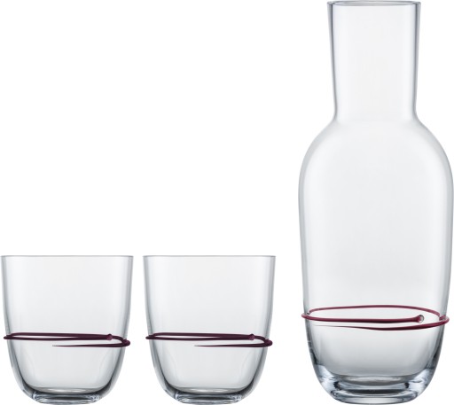 Set carafa si 2 pahare Zwiesel Glas Aura cristal Tritan mov