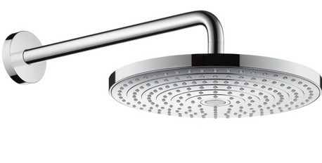 Palarie de dus Hansgrohe Raindance Select S 300 cu 2 tipuri de jet si brat de perete