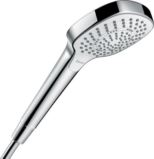 Para de dus Hansgrohe Croma Select E Multi cu trei tipuri de jet