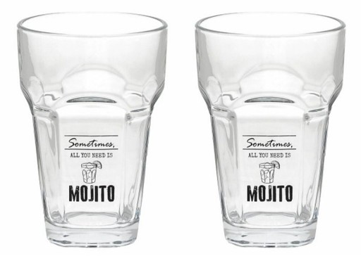 Set 2 pahare pentru mojito, Tognana, Let's party, 400 ml, sticla, transparent