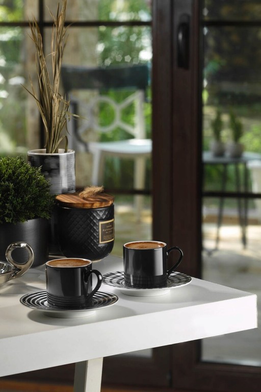 Set de cafea PLAR04KT15012226, Kutahya Porselen, 4 piese, portelan