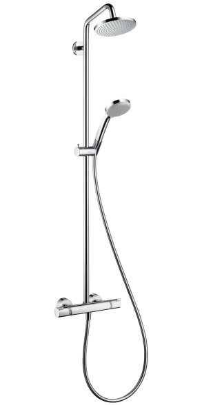 Showerpipe Hansgrohe Croma 220 cu baterie termostatata