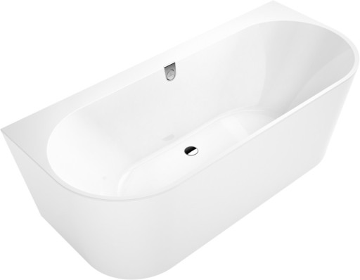 Cada baie free-standing Villeroy & Boch Oberon 2.0 Quaryl 180x80cm compozit alb Alpin