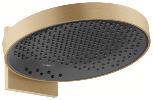 Palarie de dus Hansgrohe Rainfinity 360 3 tipuri de jet cu placa de conectare la perete bronz periat