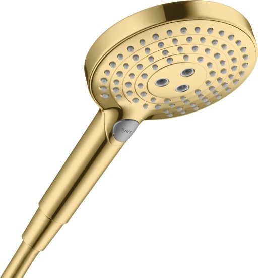 Para de dus Hansgrohe Raindance Select S 120 cu 3 jeturi gold optic lustruit