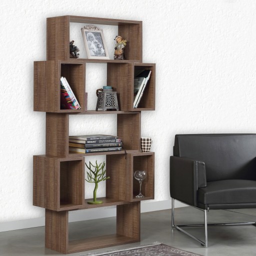 Corp biblioteca, Comforty, Box, 84x160x30 cm, Maro inchis