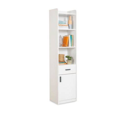 Corp biblioteca, Çilek, White Bookcase, 44x184.4x36.5 cm, Multicolor