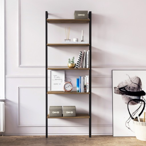 Corp biblioteca, Minima, Magliana, 66.5x180x29.5 cm, Nuc / Negru