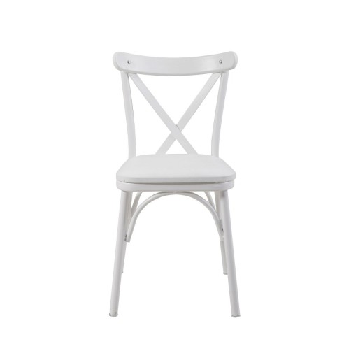 Scaun, Vella, Oliver Chair, 46x87x48 cm, PAL, Alb