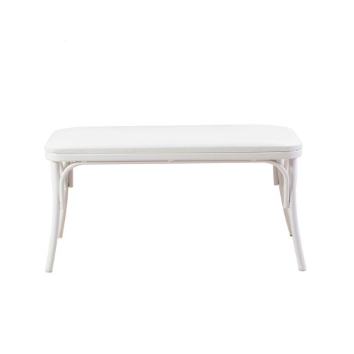 Banca, Vella, Oliver Bench, 100x49x41 cm, PAL, Alb