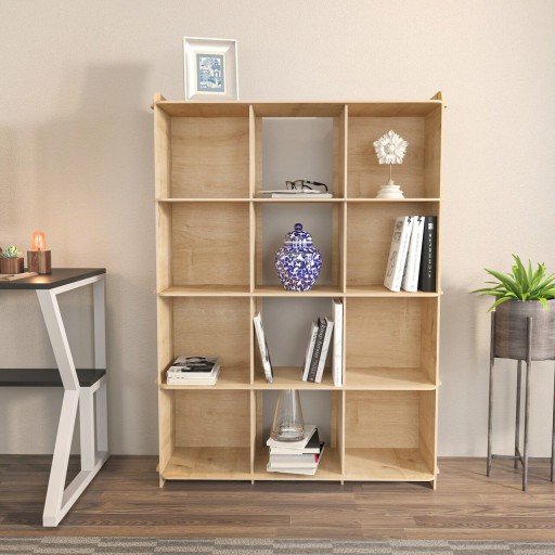 Corp biblioteca, Zena Home, Zimba, 92.5x132x30 cm, PAL, Stejar