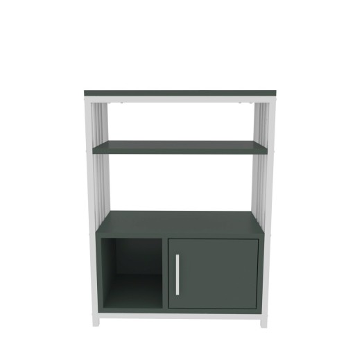 Corp biblioteca, Zena Home, Letos, 60x80x29.6 cm, PAL, Verde/Alb