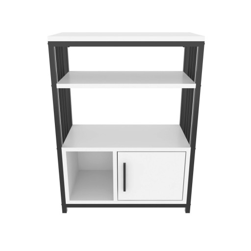 Corp biblioteca, Zena Home, Letos, 60x80x29.6 cm, PAL, Alb/Negru