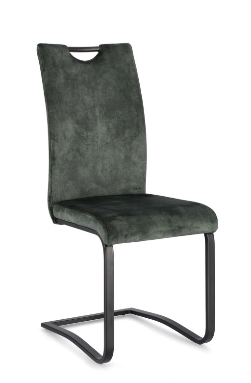 Scaun Kenneth, Bizzotto, 42 x 56 x 102 cm, otel/catifea, verde inchis