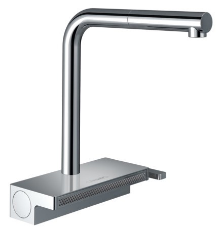 Baterie bucatarie Hansgrohe Aquno Select M81 250 dus extractibil doua tipuri de jet sBox si strecuratoare multifunctionala