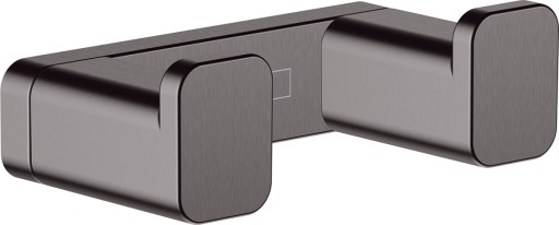 Cuier baie dublu Hansgrohe AddStoris negru periat