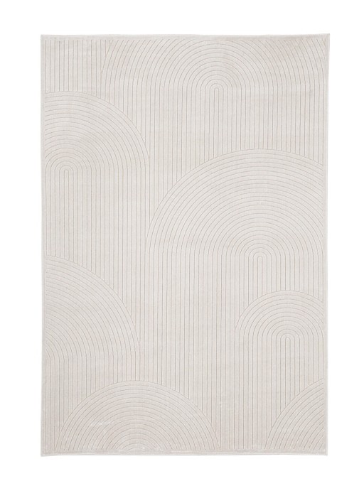 Covor Klab, Bizzotto, 160 x 230 cm, tesatura Chenille/viscoza, verso din latex, bej