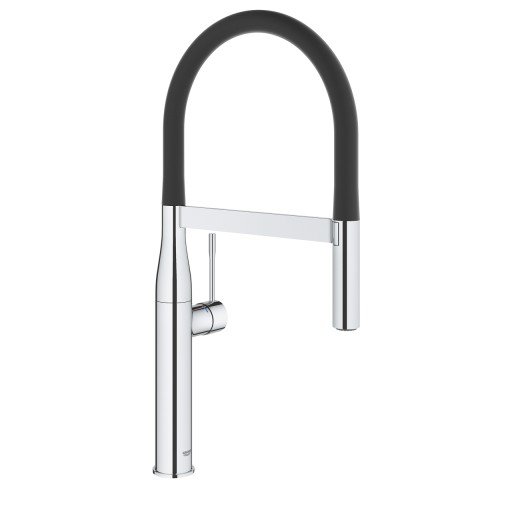 Baterie bucatarie Grohe Essence cu pipa flexibila ProfiSpray crom