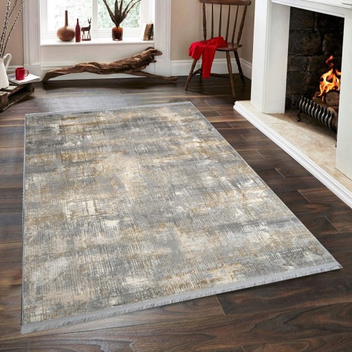 Covor de hol, Notta 1107 , 100x300 cm, 60% polipropilena/40% poliester, Gri / Bej / Crem