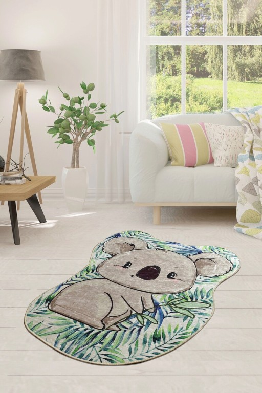 Covor de hol, Koala Shape , 50% catifea/50% poliester, Multicolor