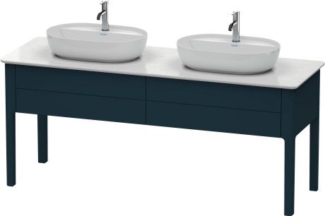 Dulap baza Duravit Luv cu doua sertare 1733x570mm albastru inchis satinat mat lacuit