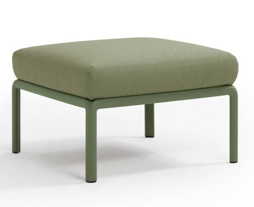 Pouf exterior Nardi Komodo 5 72x72cm cadru verde perna verde giungla Sunbrella