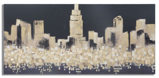 Mauro Ferretti Pictura Pe Panza Golden City Cm 150X3,8X70