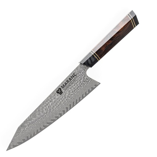 Cutitul bucatarului Bunka profesional Maranc, otel de damasc, 21 cm, M135