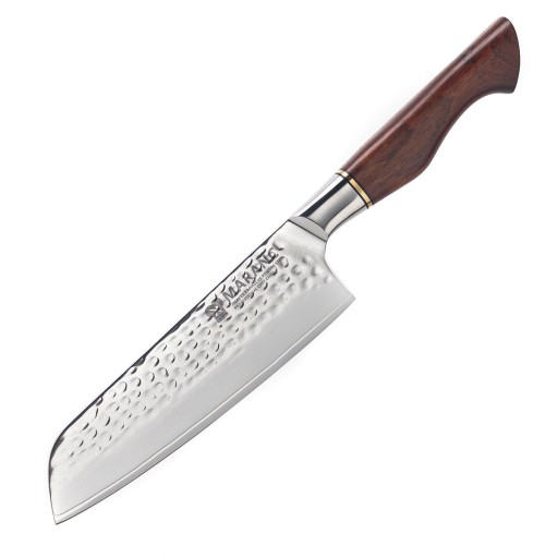 Cutit santoku profesional Maranc, otel de damasc, 18 cm, M211