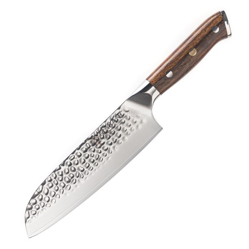 Cutit santoku profesional Maranc, otel de damasc, 18 cm, M155