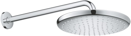 Palarie de dus Grohe Tempesta 250 cu brat de dus 380mm de perete crom