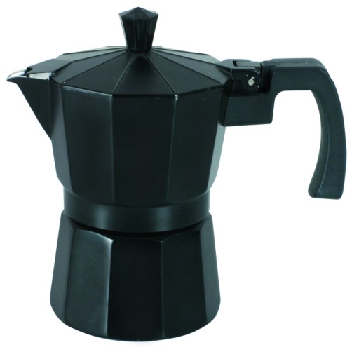 Cafetiera filtru 3 portii Negra, Domotti, 150 ml, aluminiu