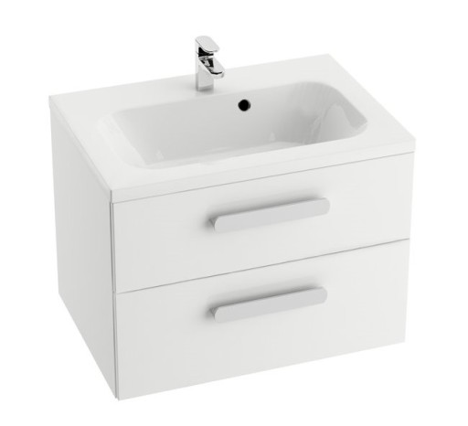 Dulap baza pentru lavoar Ravak Concept Chrome II SD700 cu doua sertare 70x49x50cm alb