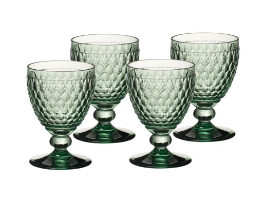 Set 4 pahare vin rosu Villeroy & Boch Boston Coloured verde 132mm 0.31 litri