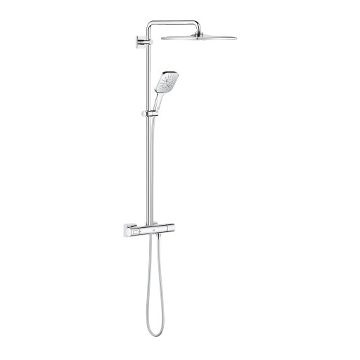 Coloana de dus Grohe Rainshower SmartActive 310 Cube cu baterie termostatata 111cm crom