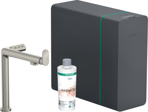 Baterie bucatarie Hansgrohe Aqittura M91 cu sistem de filtrare SodaSystem 240 inox