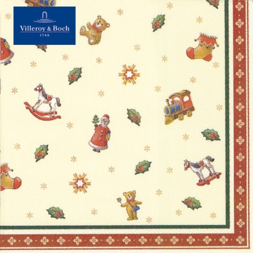 Set servetele hartie Villeroy & Boch Winter Specials Toys Cocktail Napkins Scatters S 25x25cm