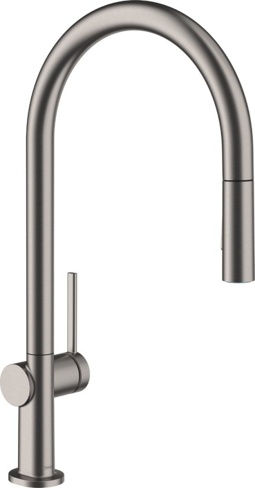 Baterie bucatarie Hansgrohe Talis M54 210 dus extractibil cu 2 tipuri de jet negru periat