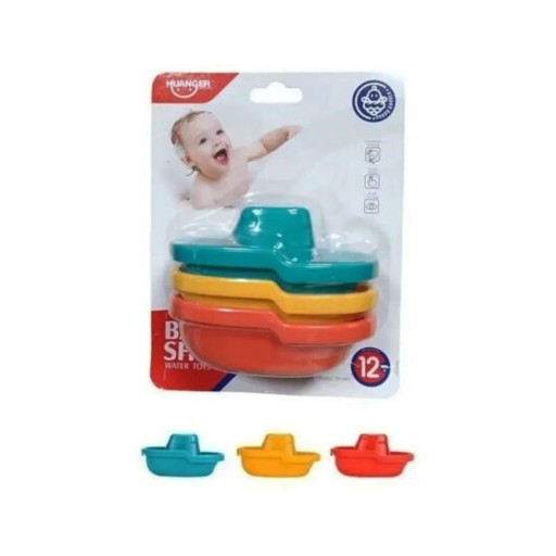 Set 3 barcute de jucarie pentru baie, Bath Toys, HE0220, 12M+, ABS, multicolor