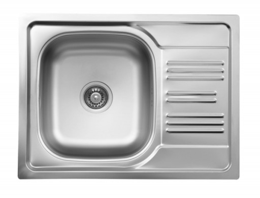 Chiuveta bucatarie inox cu picurator crom satin, 58x44 cm, Deante Xylo