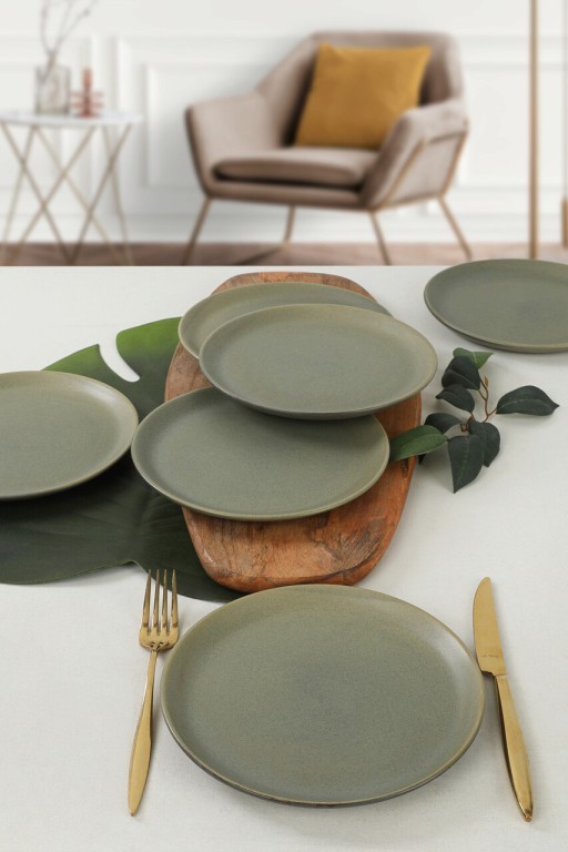 Set farfurii pentru desert, Keramika, 275KRM1582, Ceramica, Verde