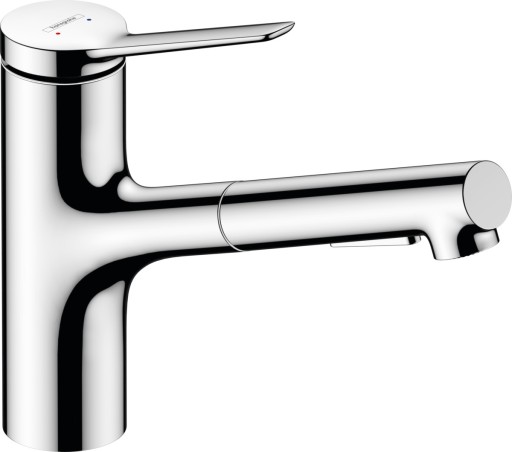 Baterie bucatarie Hansgrohe Zesis M33 cu pipa extractibila ComfortZone 150 sBox crom