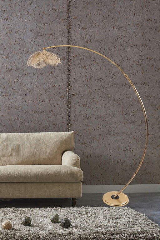 Lampadar, Stala, 846STL3607, Metal, Auriu