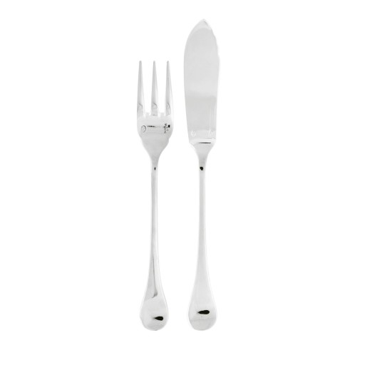 Set tacamuri peste Sambonet Queen Anne Solid Handle 24 piese inox placat cu argint