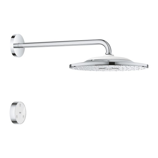 Palarie de dus Grohe Rainshower SmartConnect 310 cu 2 jeturi si brat de dus 422mm de perete crom