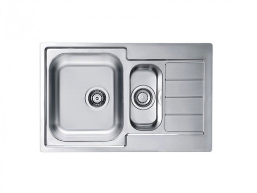 Chiuveta bucatarie inox satin cu doua cuve si picurator Alveus Line 70