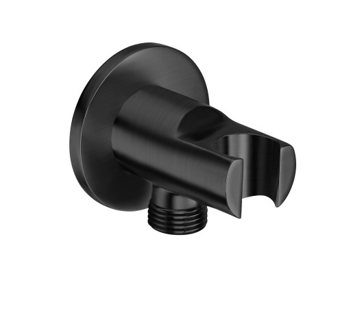 Conector FixFit Roca Aqua cu agatatoare de dus negru periat