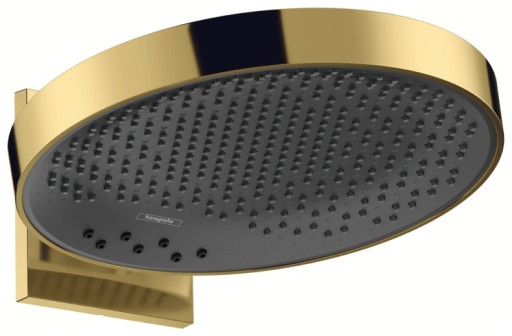 Palarie de dus Hansgrohe Rainfinity 360 3 tipuri de jet cu placa de conectare la perete gold optic lustruit