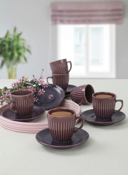 Set cesti de cafea, Keramika, 275KRM1652, Ceramica, Mov