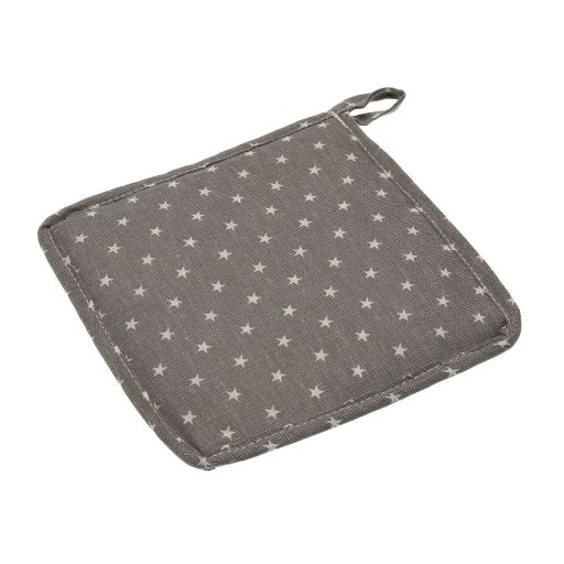 Suport recipiente fierbinti Stars, Versa, 20 x 20 cm, textil, gri